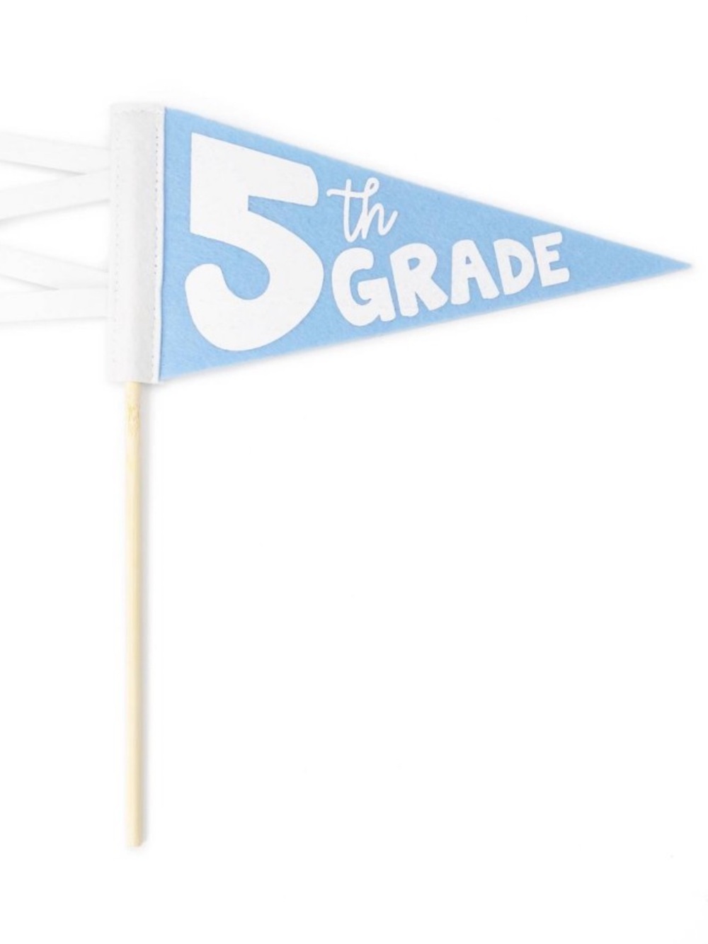 5th Grade Blue Pennant Flag Picture Prop - Back To School Celebration